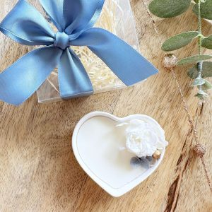 Vela Coração Azul/Branca